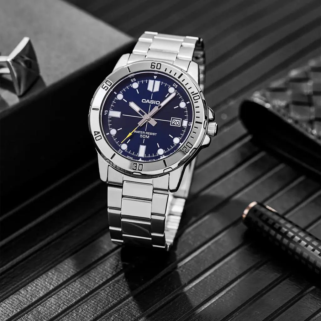 Чоловічий годинник Casio MTP-VD01D-2E Сріблястий ( AT1141-0324 ) - фото 2