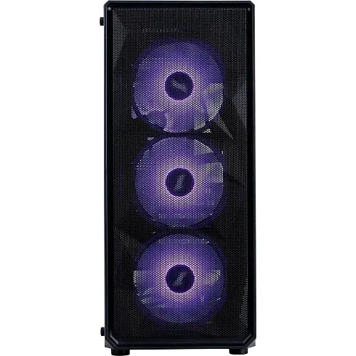 Корпус 1stPlayer FD3-M, Black, без БП, Mini Tower, для Micro ATX/Mini ITX, 1xUSB 3.0/2xUSB 2.0, макс. CPU – 155 мм/VGA – 290 мм, 4x120 мм ARGB, боковая панель из закаленного стекла (FD3-M-BK-4F7) - фото 2