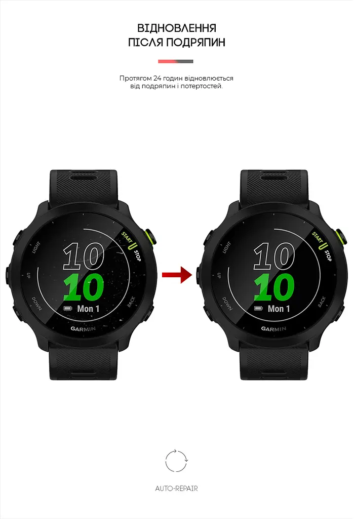 Гідрогелева плівка на годинники Garmin Forerunner 55 ArmorStandart захисна плівка для смарт годинників прозора (ARM65779) - фото 3