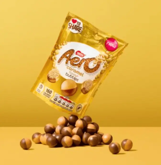 Шоколадні цукерки Aero Bubbles Caramel Flavoured Chocolate 92г - фото 5