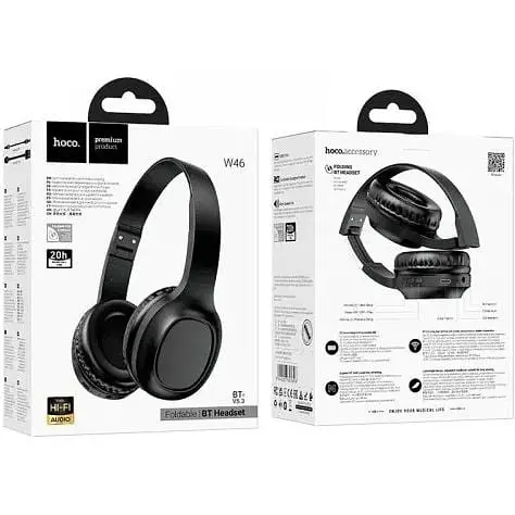 Навушники Hoco W46 Bluetooth накладні чорні 6942007601696 - фото 4