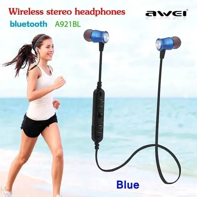 Наушники беспроводные Awei A921BL Bluetooth гарнитура магнитная - фото 6