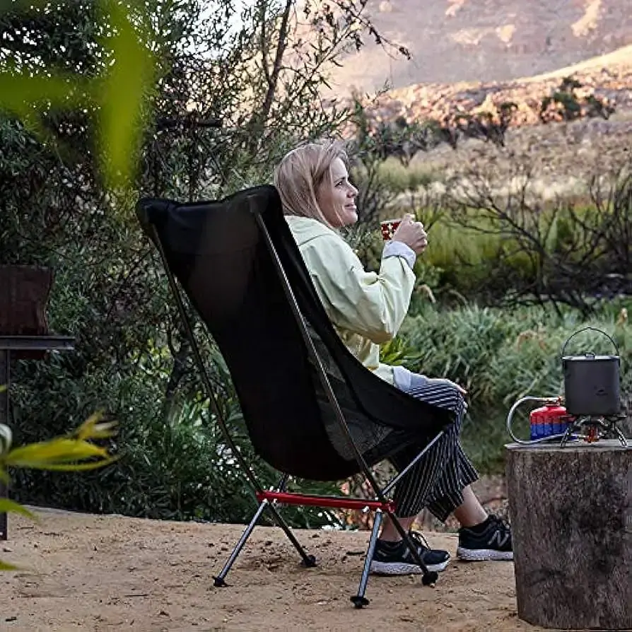Складное высокое кресло Naturehike YL06 Alu Folding Moon Chair NH18Y060-Z (Бежевый) - фото 6