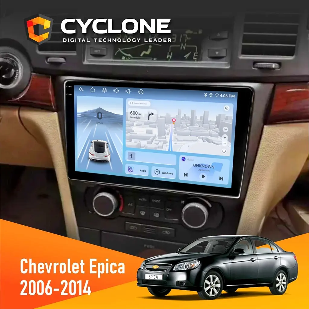 Штатна магнітола Chevrolet Epica 2006-2014 Cyclone C9-012 4x64, DSP, 4G Cyclone (НФ-00007818)