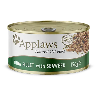 Консерви для котів Applaws Tuna Fillet with Seaweed in Broth з тунцем, 156г - фото 2