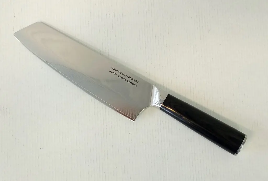 Ніж кухарський 20 см Damascus DK-HJ 6006 AUS-10 Дамаська сталь 67 шарів - фото 4