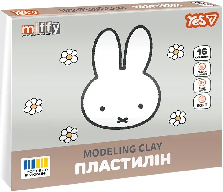 Пластилін "Yes" Miffy 16 кольор. 320гр №540720
