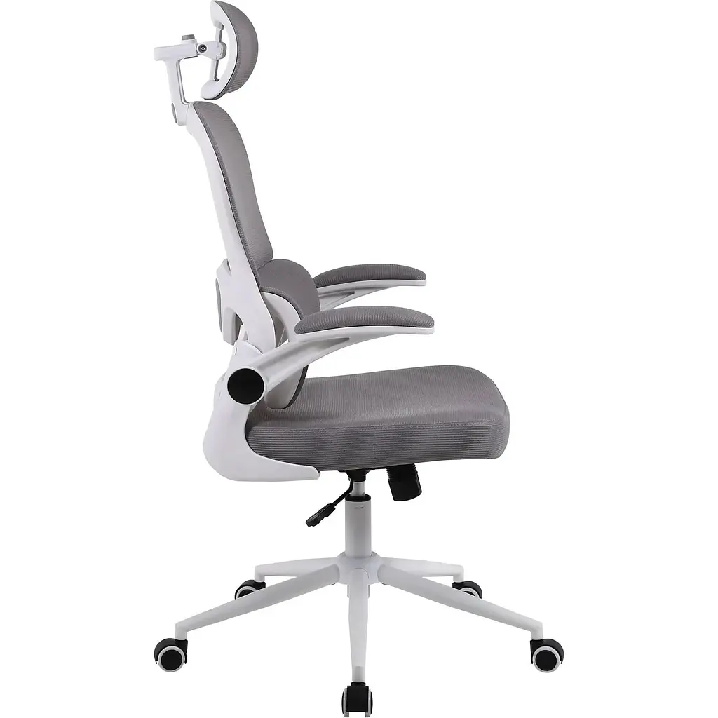Офісне крісло GT Racer B-5880 White/Gray [125610] - фото 4