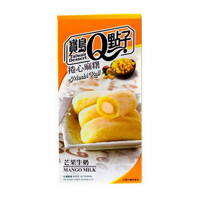 Моті Taiwan Dessert Mochi Roll Mango Milk з ароматом манго, 150 г - фото 2