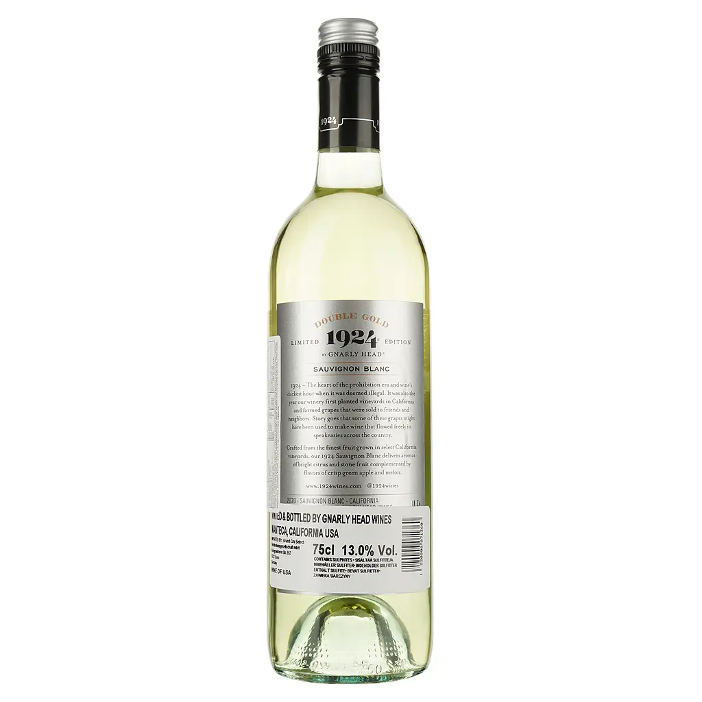 Вино 1924 Double Gold Sauvignon Blanc белое сухое 0.75 л - фото 2