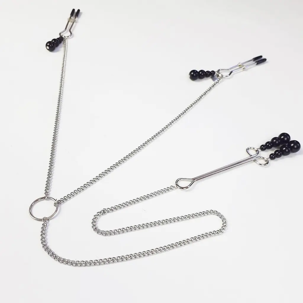 Зажимы для сосков и клитора Art of Sex - Nipple and clit clamps Pearl - фото 2