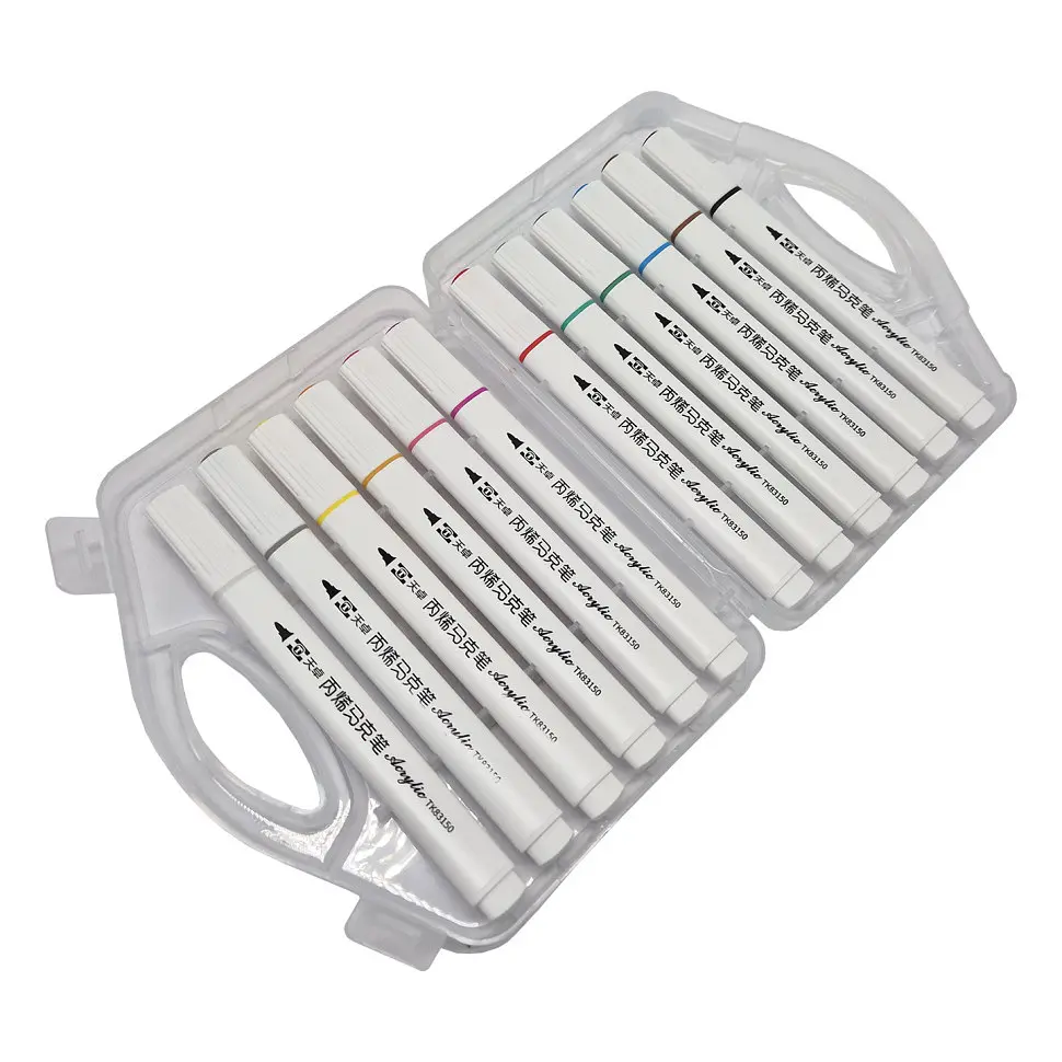 Набір акрилових маркерів Kiddy TK83150 plastic box, 12 кольорів - фото 2