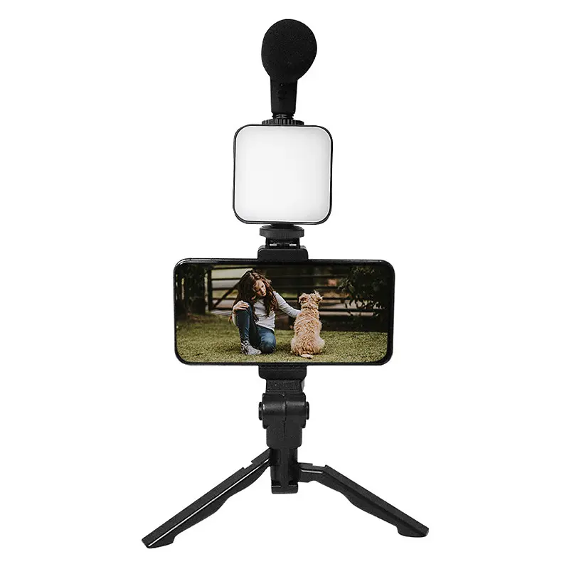 Комплект для влогінгу VIDEO-MAKING KIT AY49 для смартфона з перехідником Type-C • Набір блогера для телефону 4в1 AY-49 - фото 2