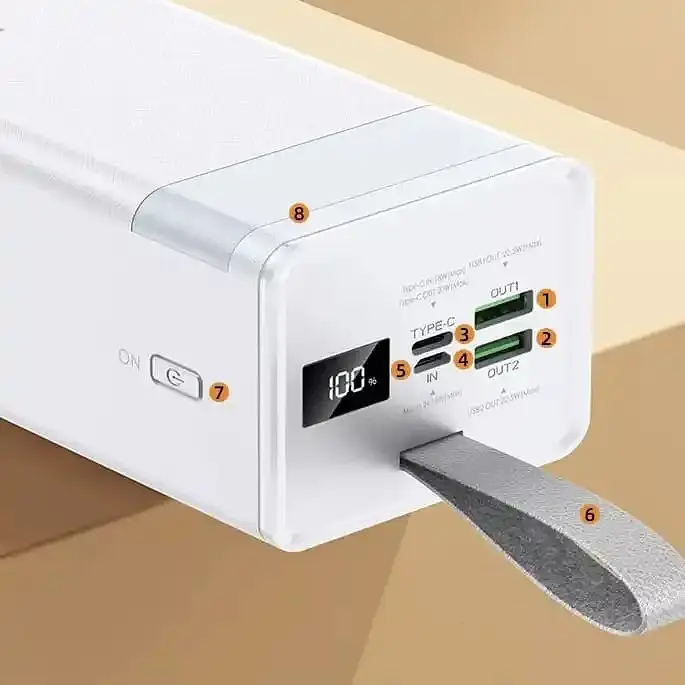 Внешний аккумулятор Remax RPP-321 Chinen QC 22.5W + PD 20W 50000 mAh белый - фото 3