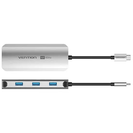 Док-станція USB3.1 Type-C - HDMI 60Hz/USB 3.0x3/PD 100W 5-in-1 Vention (TQDHB) - фото 9