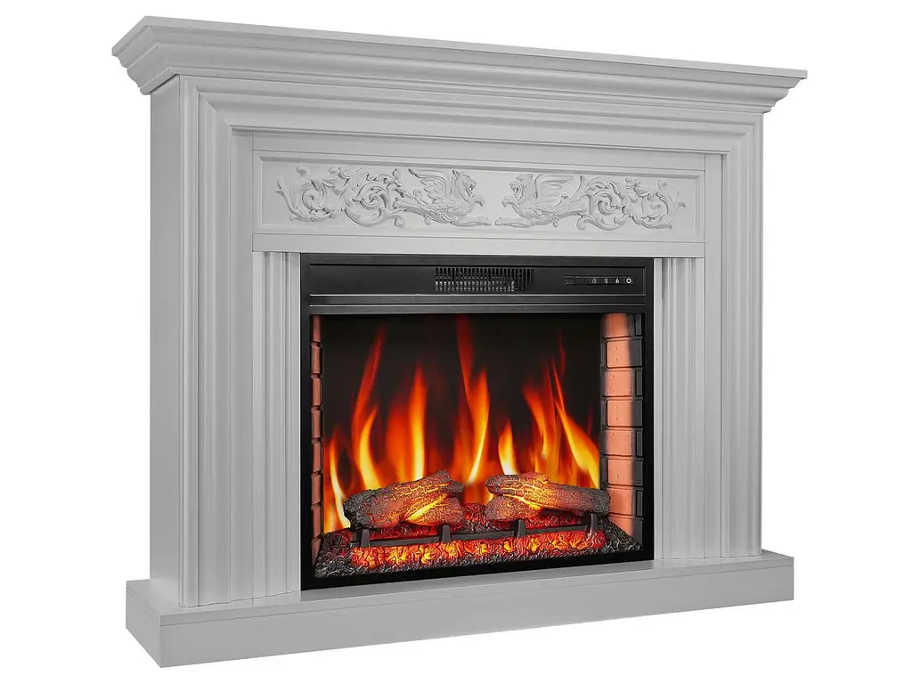 Камінокомплект ArtiFlame Monferrato AF28S білий зі звуком 3D Камін - фото 2