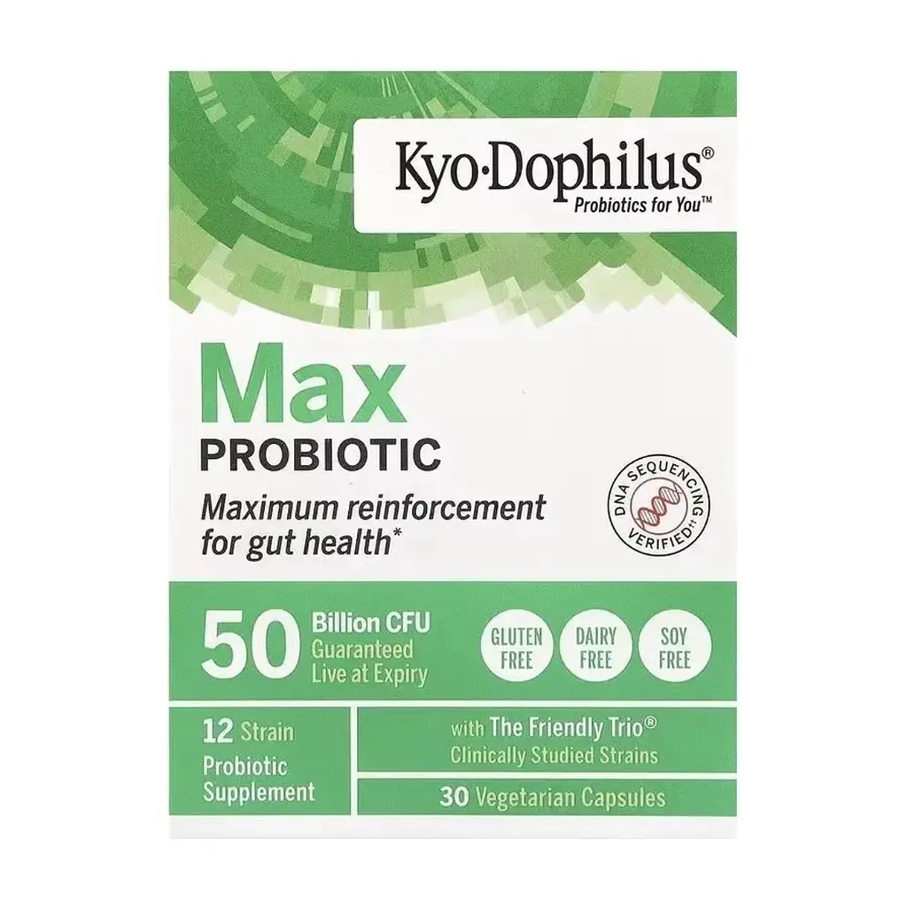 Вітамінно-мінеральний комплекс Kyolic Пробіотик, 50 млрд КУО, Kyo-Dophilus, Max Probiotic, 50 Billion CFU, 30 вегет (WAK-63393)