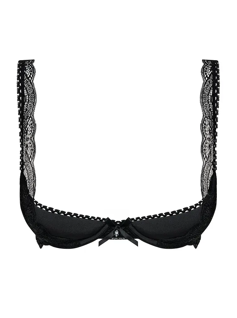 Бюстгальтер открытый Obsessive Miamor S/M черный - фото 2