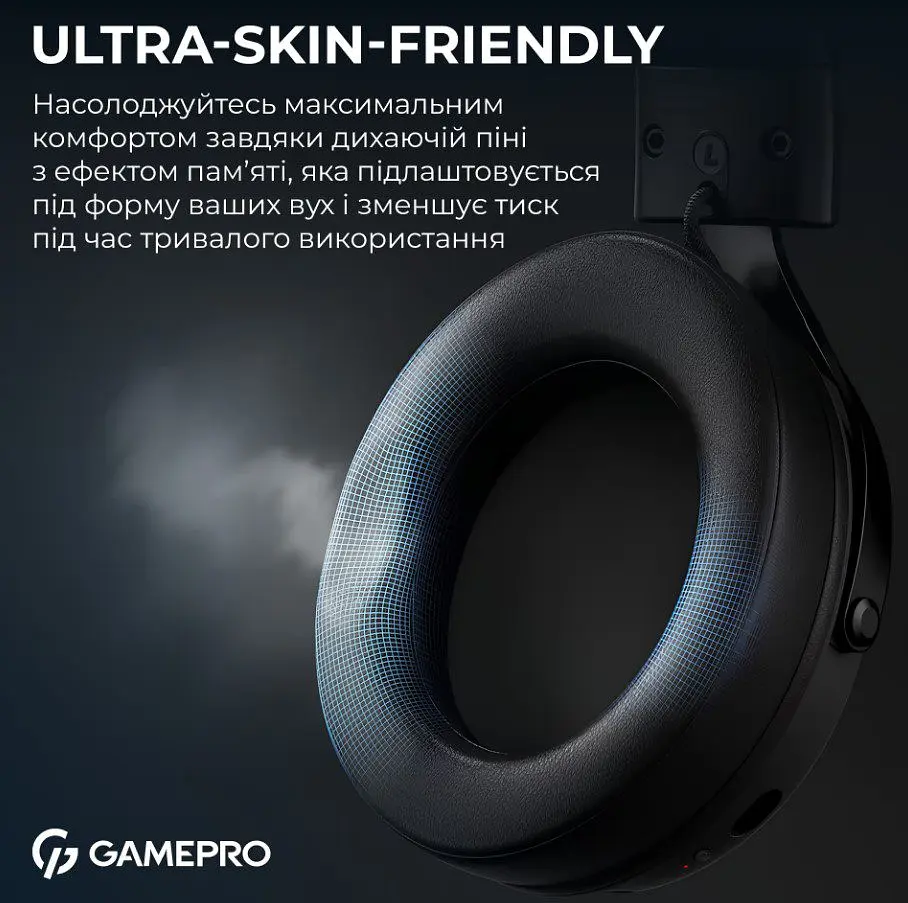 Игровые наушники беспроводные GamePro HSW-191-BL Asgard Skadi Wireless 7.1 Black - фото 9