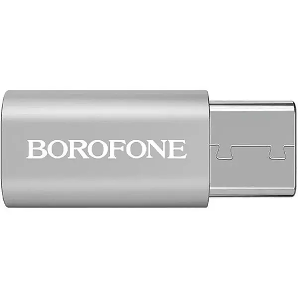 Перехідник Borofone BV4 adapter Micro-USB to Type-C Silver - фото 4