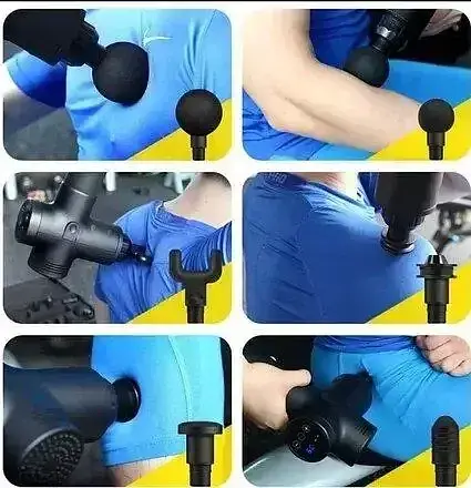 Беспроводной перкуссионный массажный пистолет Fascial Gun KH-320 ударный массажер - фото 6