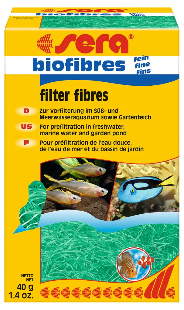 Наповнювач для фільтра Sera Biofibres Fine дрібні синтетичні волокна 40 г 08450