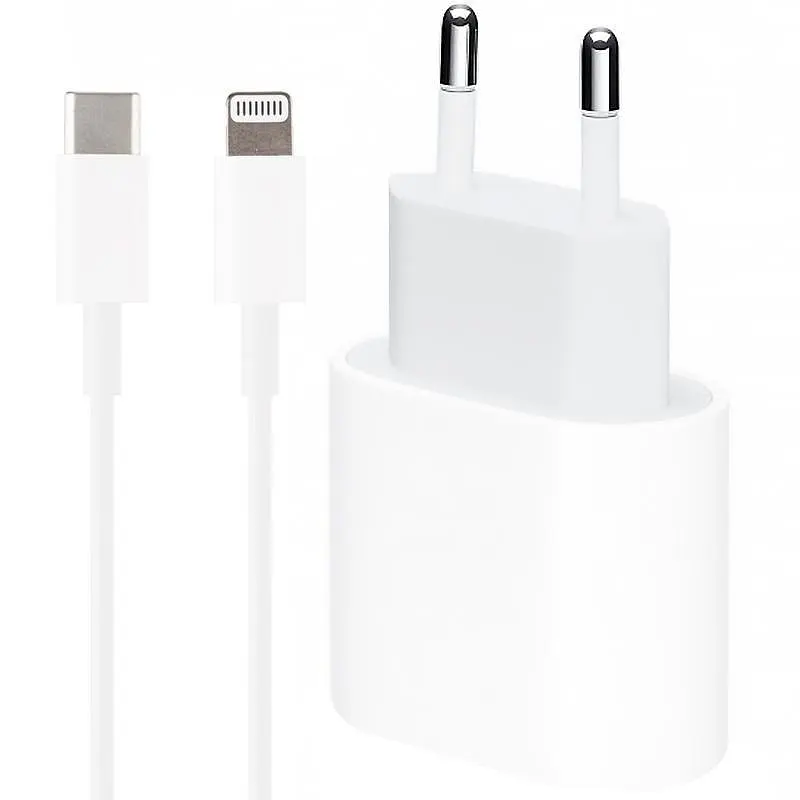 Комплект Швидкий Зарядки для iPhone Зарядний пристрій 20W Adapter Type-C + Кабель Зарядки USB-C to Lightning