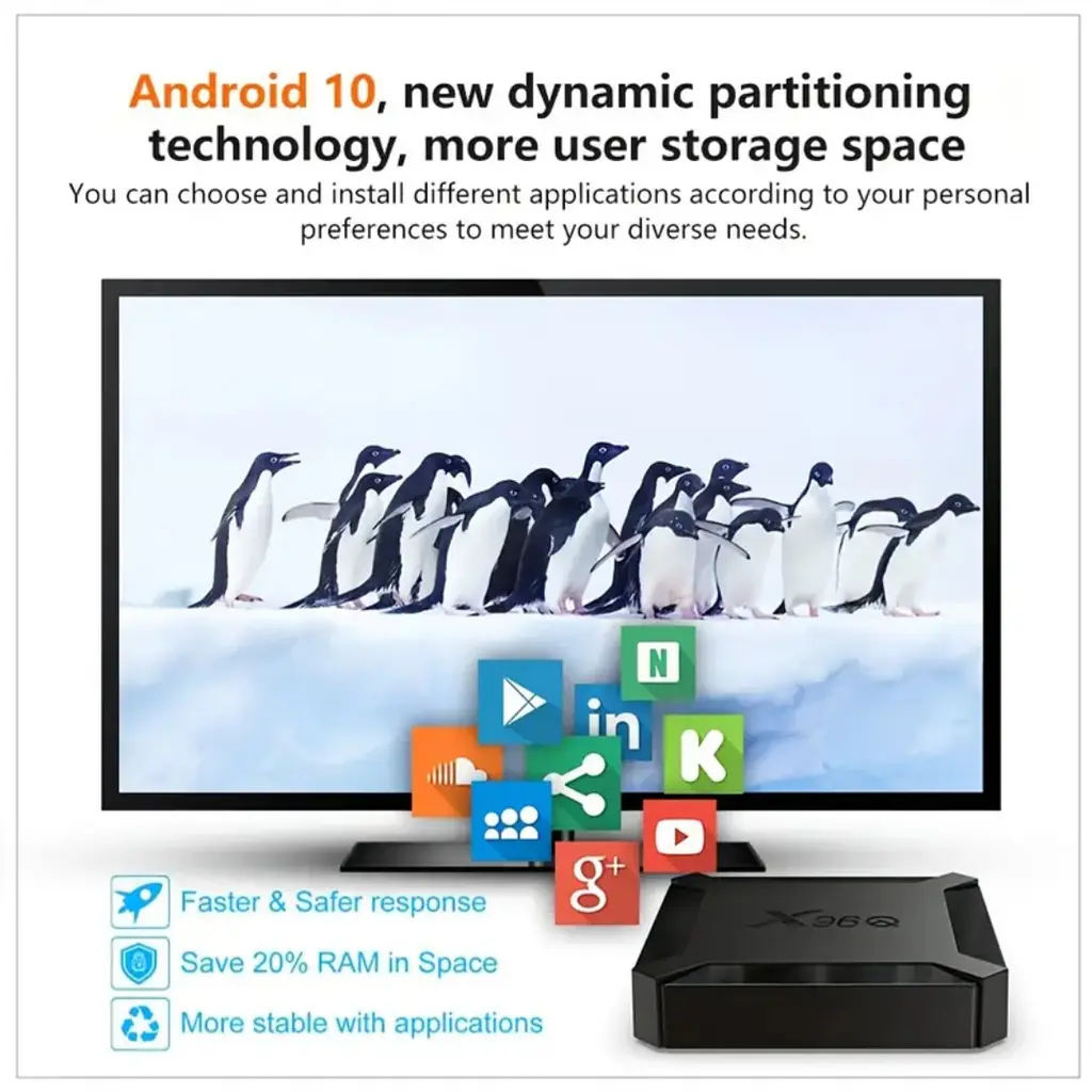 Медиаплеер X96Q Android 10 TV Box (2GB RAM + 16GB ROM, 4K UHD, Wi-Fi) - фото 6