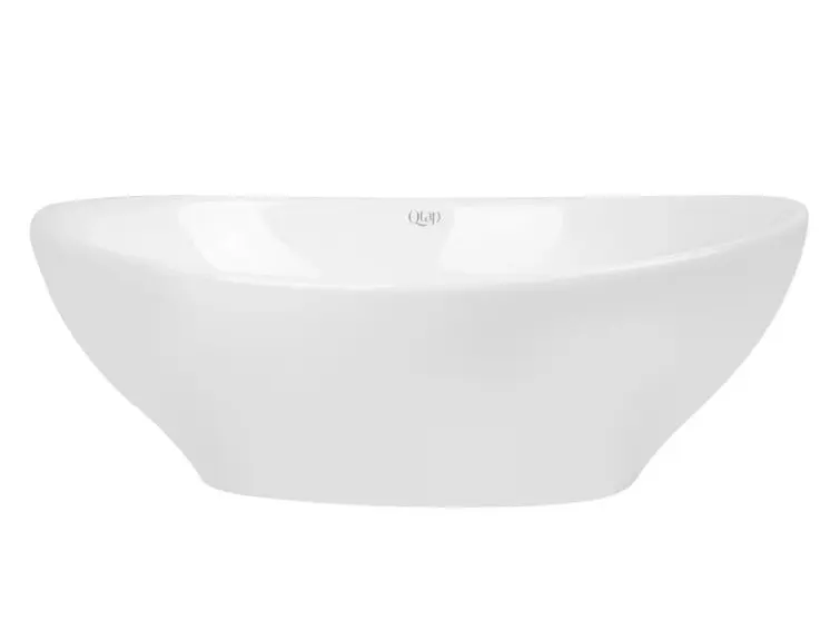 Комплект Qtap Dove: Раковина накладна овальна 415x340x140 мм White + Донний клапан PU02 (QT06113078WN47308) - фото 2