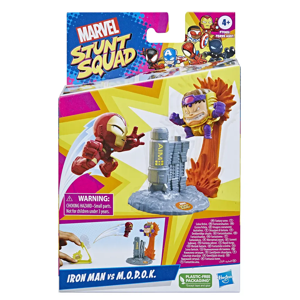 Набір іграшковий Hasbro Marvel Stunt Squad Герой проти лиходія Iron Man vs M.O.D.O.K (F6895_F7065) - фото 4