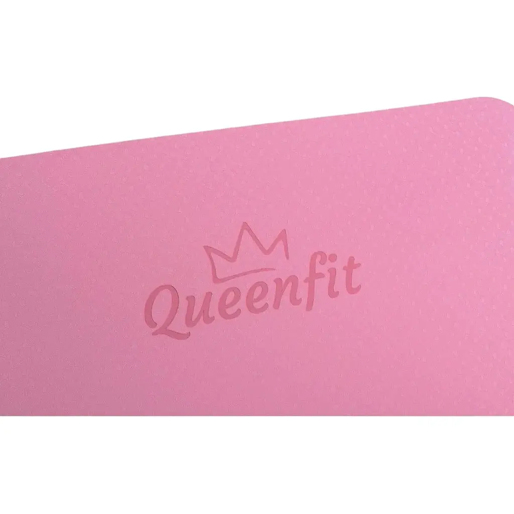 Килимок для фітнесу та йоги Queenfit Premium TPE 0.5 см рожевий - фото 5