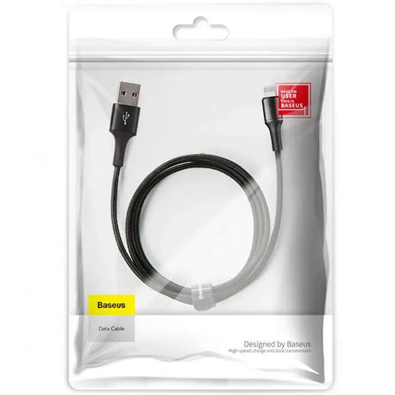 Кабель Baseus Halo Cable USB to Lightning 2.4A 1m CALGH-B01 Black - фото 3