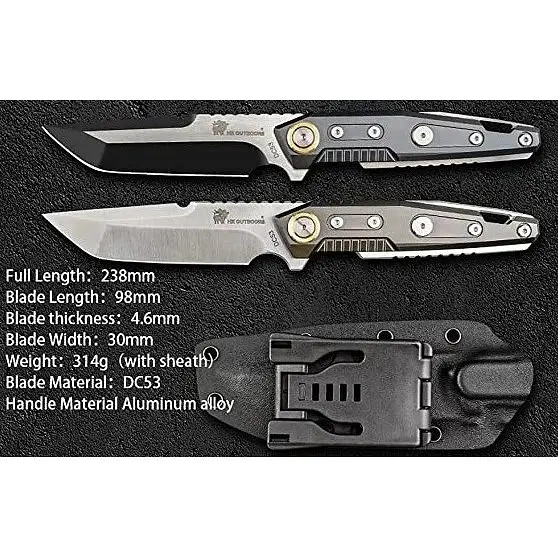 Нож туристический HX Outdoors Heavy Armor Tactical Straight Knife Black (D-220A) - фото 3