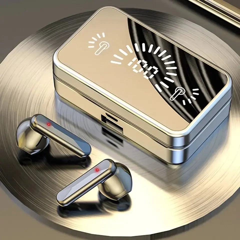 Беспроводные наушники TWS S20 с зеркальным цифровым дисплеем PowerBank  - фото 4