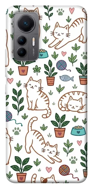 TPU чохол Demsky Cats pattern для Xiaomi 12 Lite