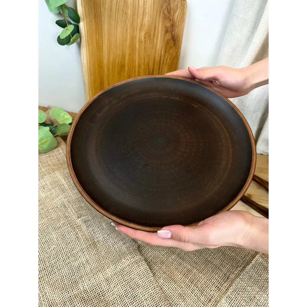 Блюдо для піци 30 см керамічна (глиняна) Гладке - фото 4