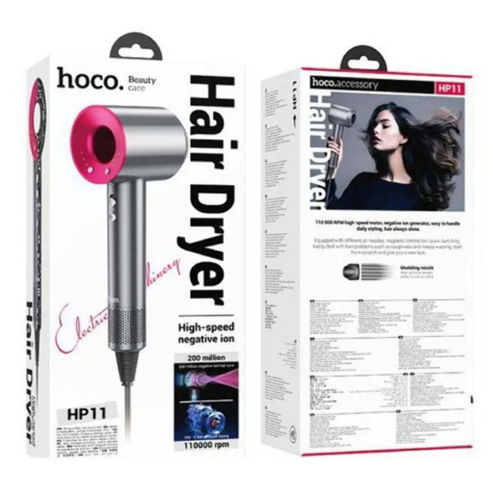 Фен для волосся Hoco HP11 rose червоний - фото 6