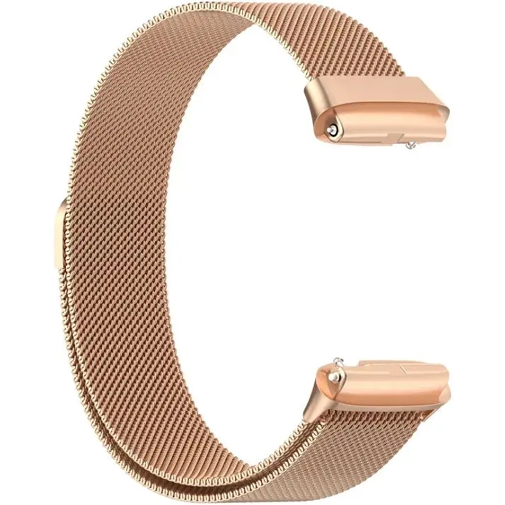 Ремешок DK для Xiaomi Redmi Watch 3 Active / 3 Lite Metal Milanese Loop Magnetic (rose gold) - фото 2