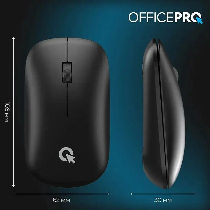 Миша OfficePro Silent Click Wireless Black (M225B) - фото 6