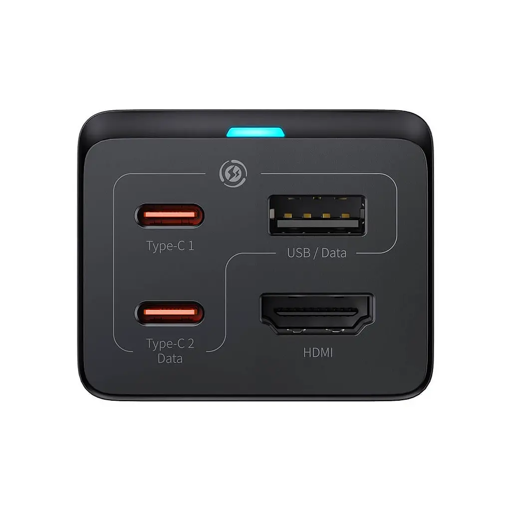 Адаптер мережевий зарядний пристрій Baseus GaN5 Pro 3 порти 140W CCGP110201 - фото 3