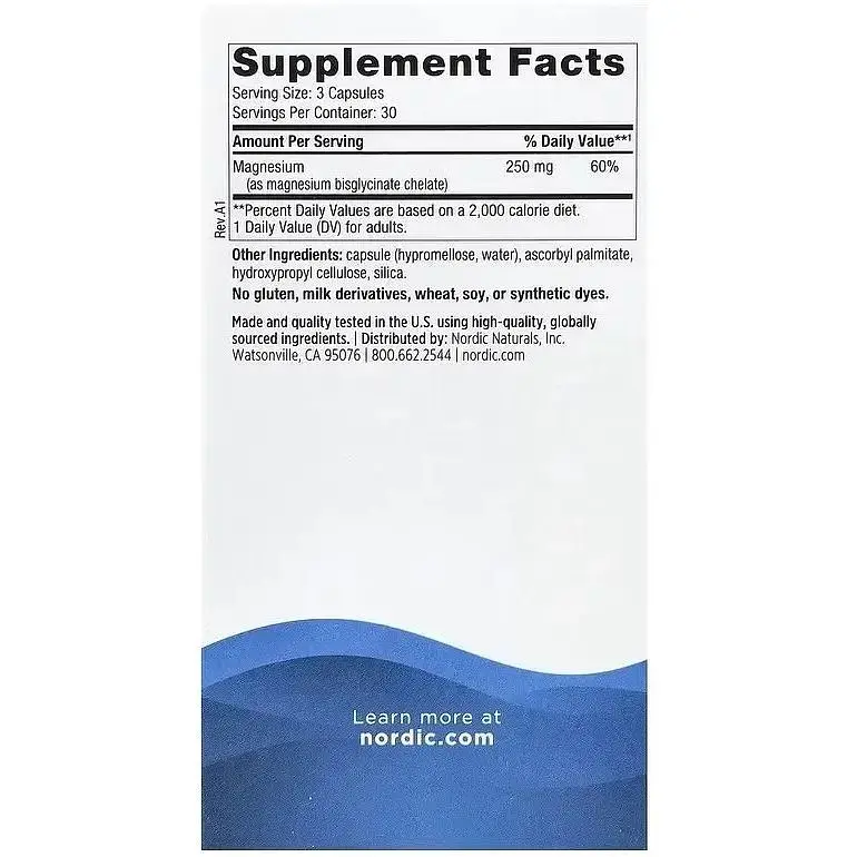 Магній гліцинат Nordic Naturals 250 мг 90 капсул - фото 4