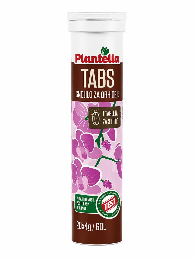 Добриво для орхідей Plantella Tabs у шипучих таблетках 20 × 4 г (на 60 л води)
