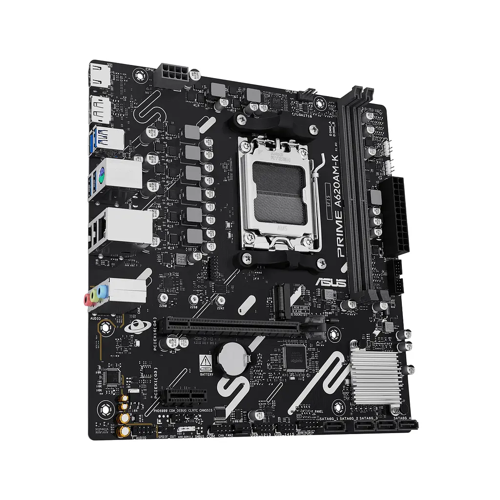 ASUS Материнська плата PRIME A620AM-K sAM5 A620 2xDDR5 HDMI DP mATX - фото 3