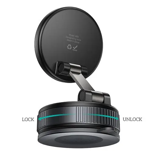 Автотримач Hoco H86 Dragon manual suction cup magnetic holderuniversal чорний сірий - фото 3