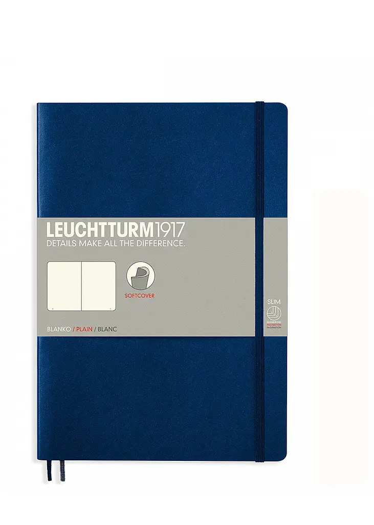 Блокнот Leuchtturm1917 Composition (B5), М'яка обкладинка, темно-синій, чисті аркуші (349299) - фото 7