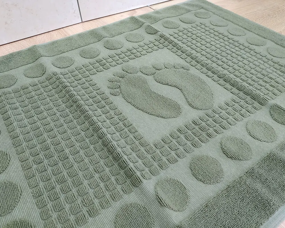 Турецький рушник для ніг Zeron 50х70 Green щільність 750 г/м2 - фото 2