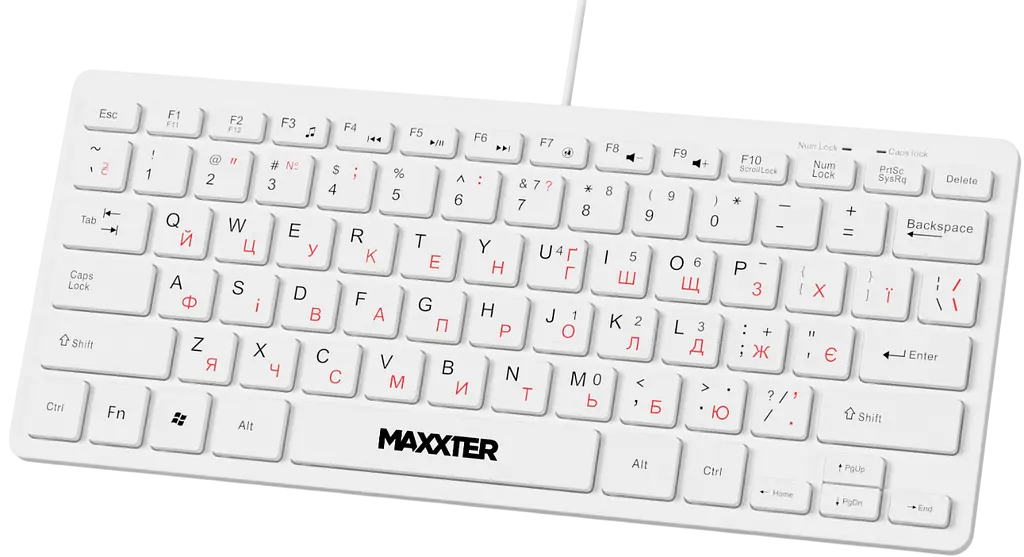 Клавиатура Maxxter KBM-C01W-UA White - фото 2