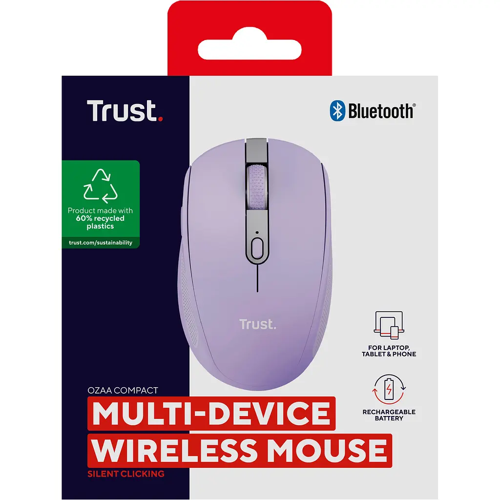 Миша Trust Ozaa Wireless Compact Purple (25384) [115602] - фото 7