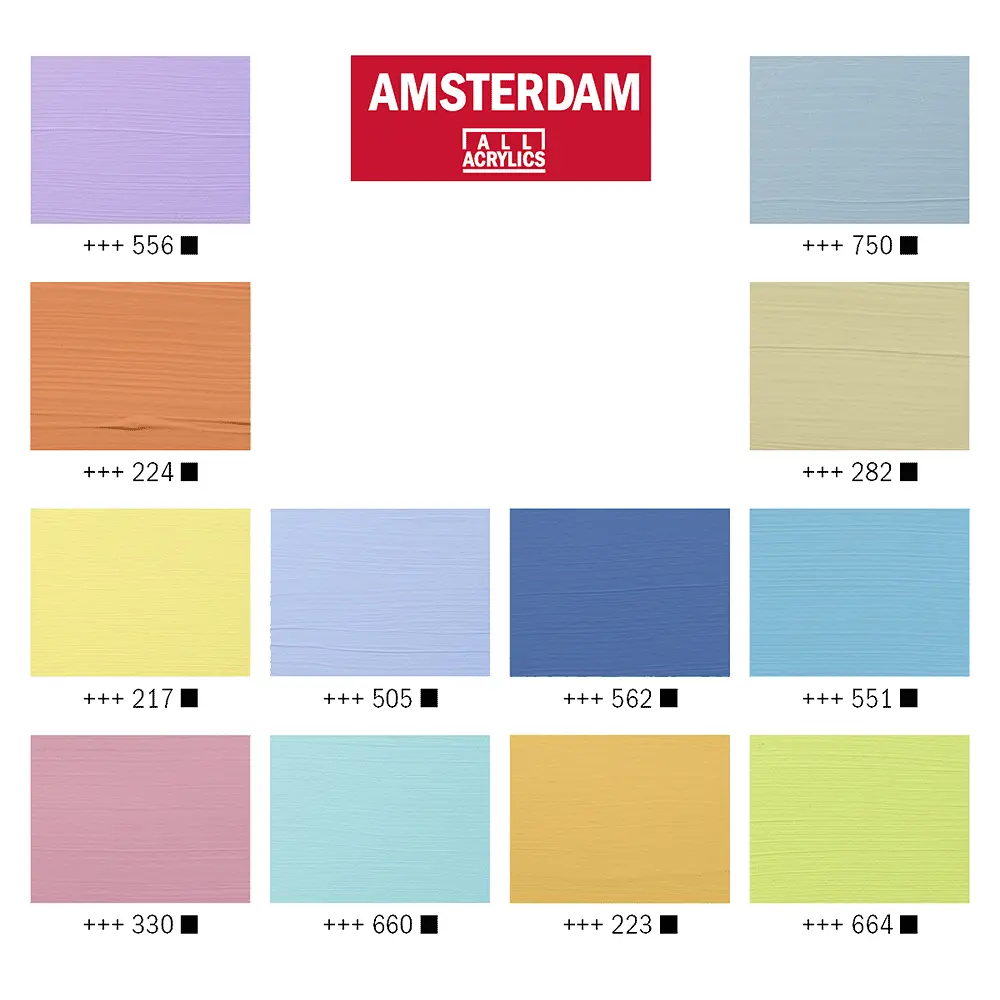 Набір акрилових фарб AMSTERDAM PASTELS 12х20 мл Royal Talens - фото 3