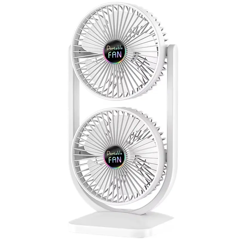 Настільний вентилятор S30 Dual-Fan 3000mAh White Epik teh0029499 - фото 2